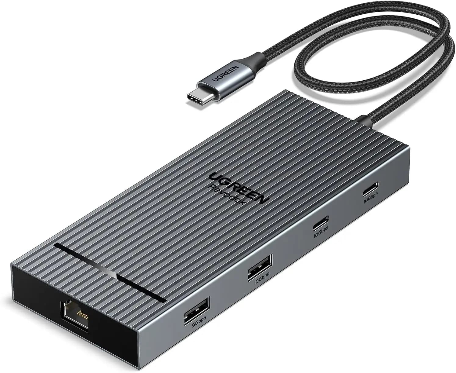 Docking Station USB C 10-in-1 con Doppio HDMI 4K, Ricarica PD 100W, Ethernet e Lettore di Schede per Laptop