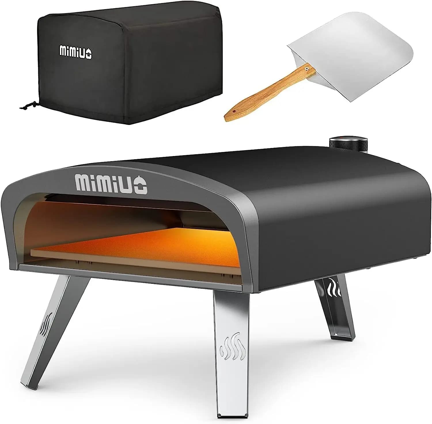 Forno per Pizza Portatile a Propano con Pietra da 13 Pollici - Cottura Rapida all'Aperto per Cucine Domestiche