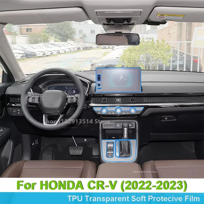 TPU protective film for car stickers for HONDA CR-V (2022-2023) Transparent cover for navigation of the internal central console of the car scratch-resistant