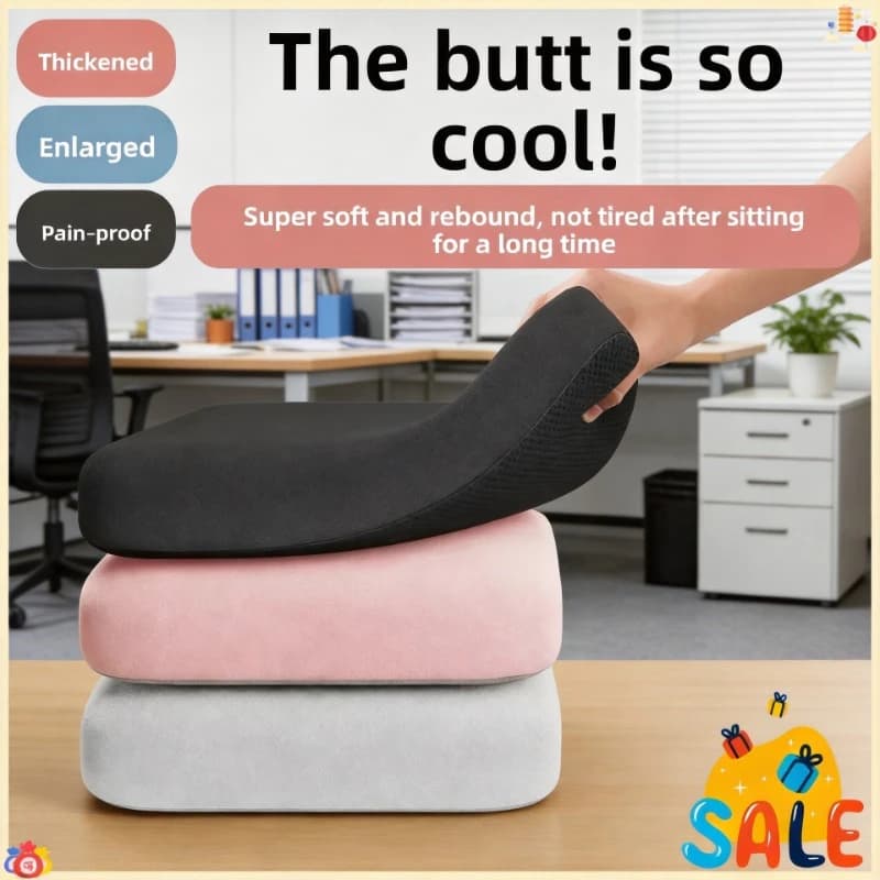 Cuscino in Schiuma Ultra-Morbida da 4 cm per Sedia da Ufficio e Sedile Auto, Supporto Lombare, Allevia il Dolore Durante la Seduta Prolungata - Bestseller 2026
