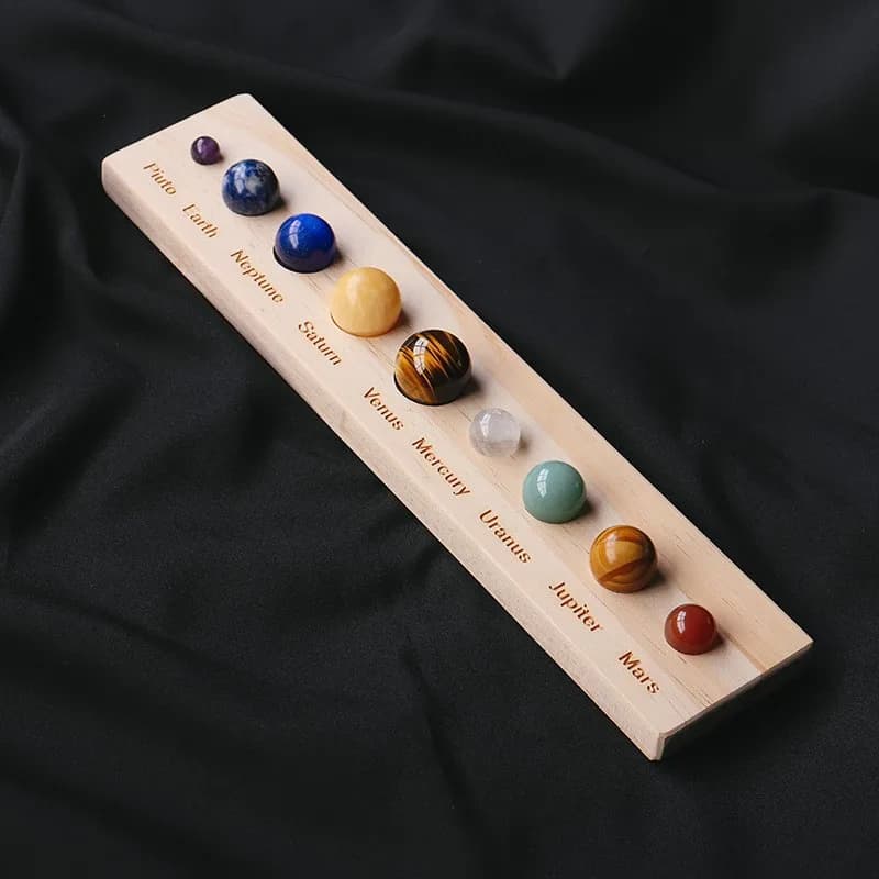 Cristallo sfera pianeta sistema solare modello pianeti distanziali ornamento marmo celeste le sfere decorative pietre preziose Chakra