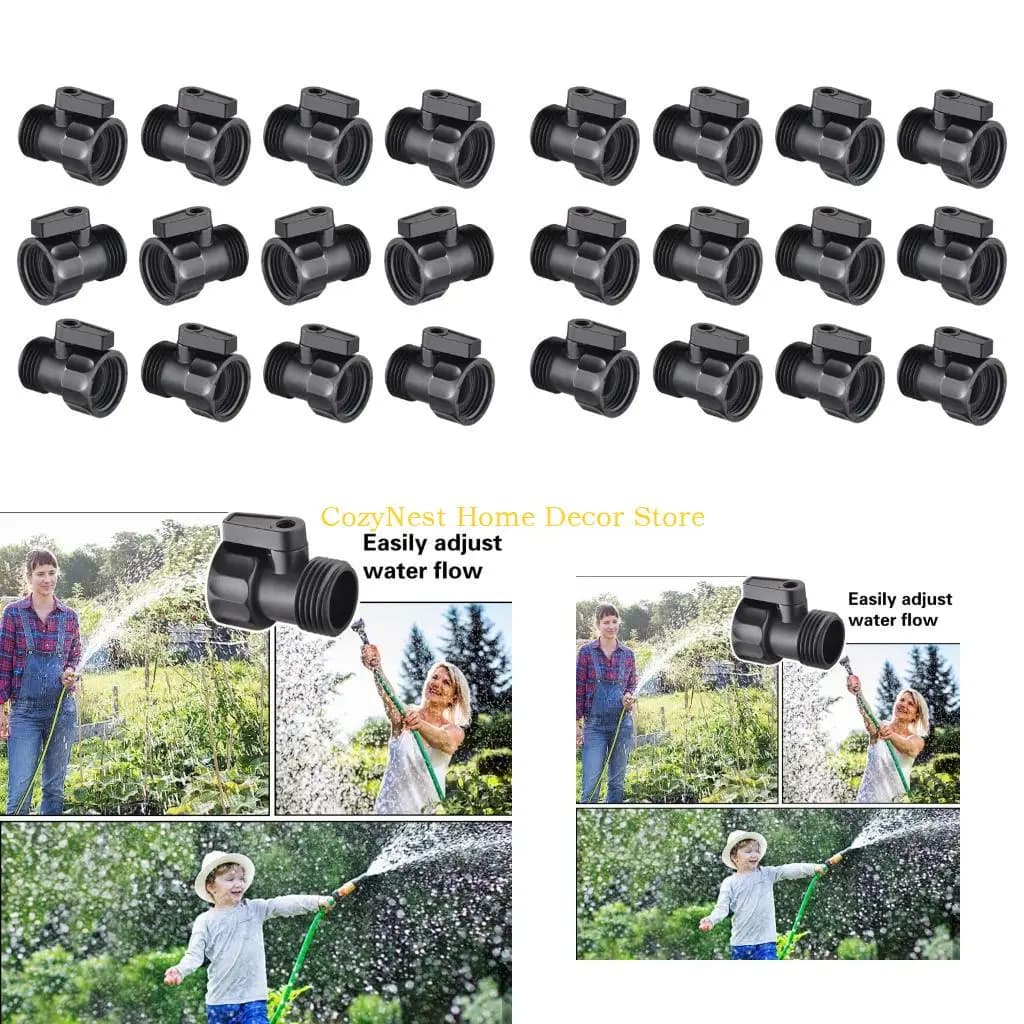 92MF Garden Watering Water Stop Parts, 12 Pack Hose Connector with Manual Handle