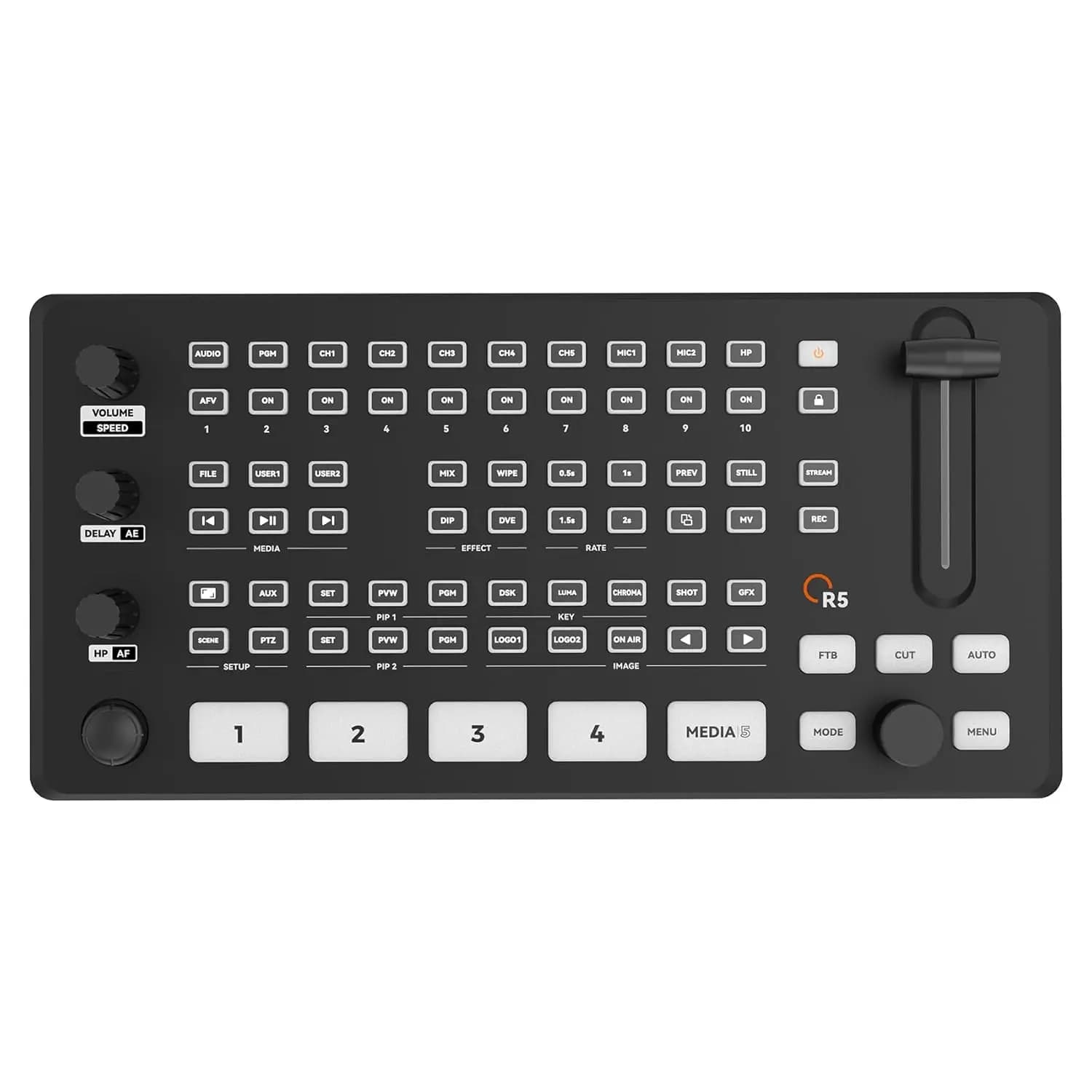 Switcher Video Multi-Camera 4K per Streaming Live con NDI, Doppio HDMI, Encoder RTMP, Webcam UVC, Chroma Key Sprolink Neolive R5