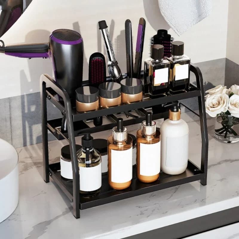 Hair dryer Shelf Bathroom Countertop Splint Curling iron Bracket Hair styling Washing table Cosmetics storage rack