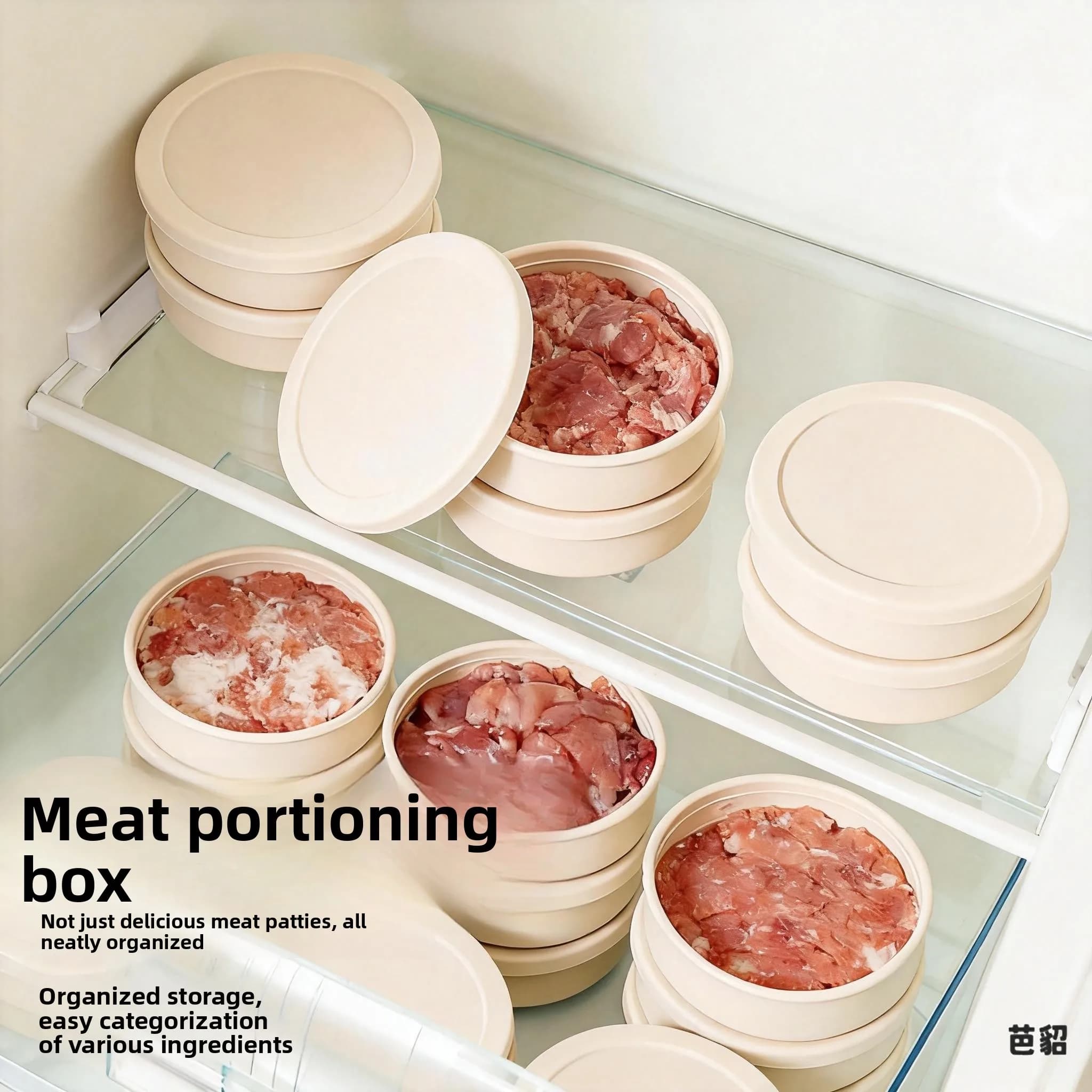 round Silicone Meat Patty Storage Box Sealed Covered Refrigerator Organizer for Freshness Preservation And Easy Storage