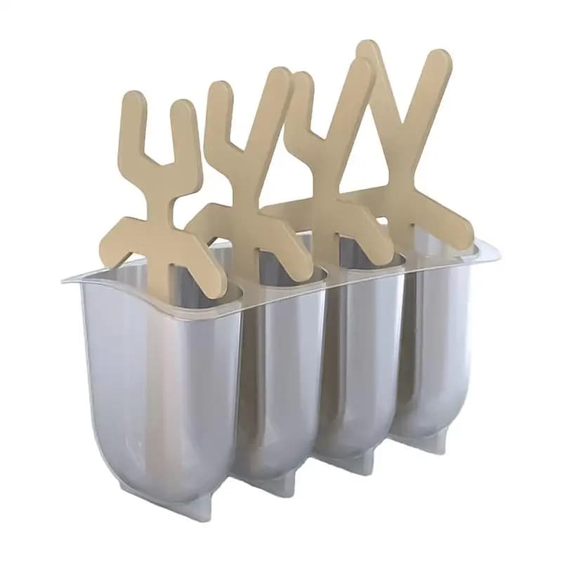 Stampo per ghiaccioli per cucina Stampi per ghiaccioli per gelato facili da rimuovere Stampi per gelato riutilizzabili con bastoncini di figura creativa