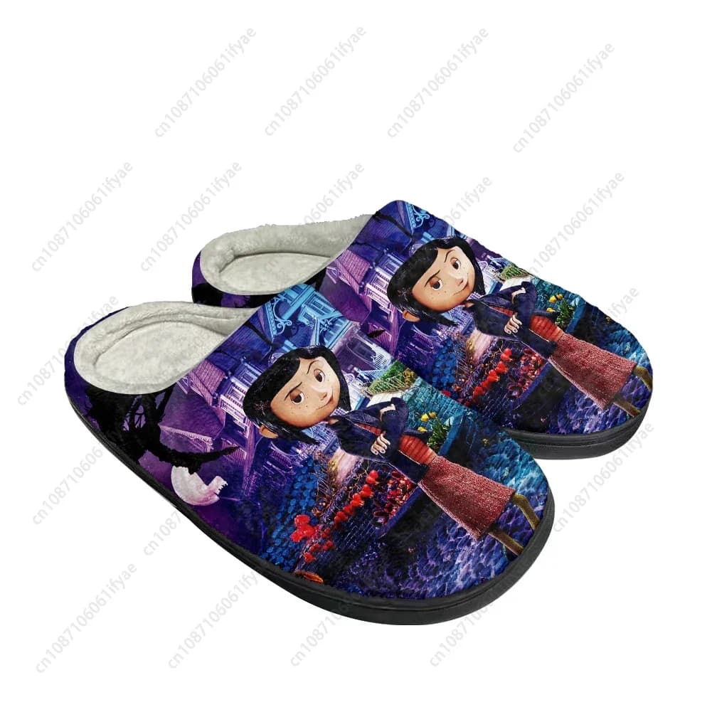Pantofole alla Moda in Cotone Coraline, Sandali Personalizzati per Uomo e Donna, Scarpe Casual in Peluche, Calde e Confortevoli