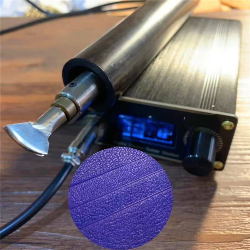 Linea di bordo a pressione per articoli in pelle Saldatore elettrico per controllo a bassa temperatura Zaino in pelle fai-da-te/Strumento di pressatura dei bordi della cintura