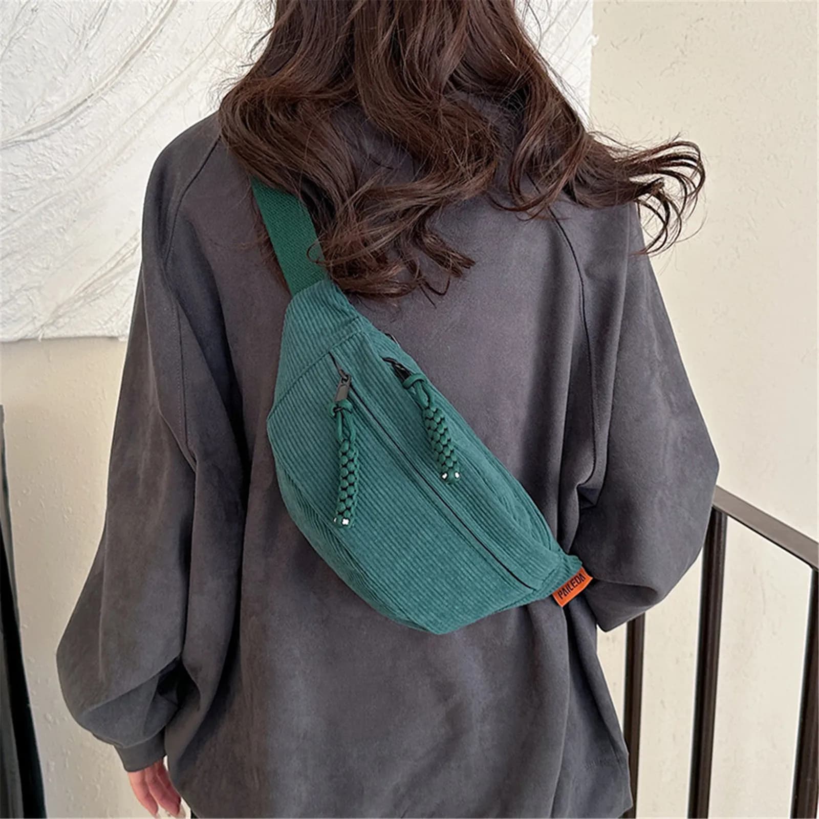 Nuove Borse Casual in Corduroy da Donna, Marsupi Semplici e alla Moda, Borsa a Tracolla a Marsupio, Borsa a Spalla, Borsa a Tracolla da Petto