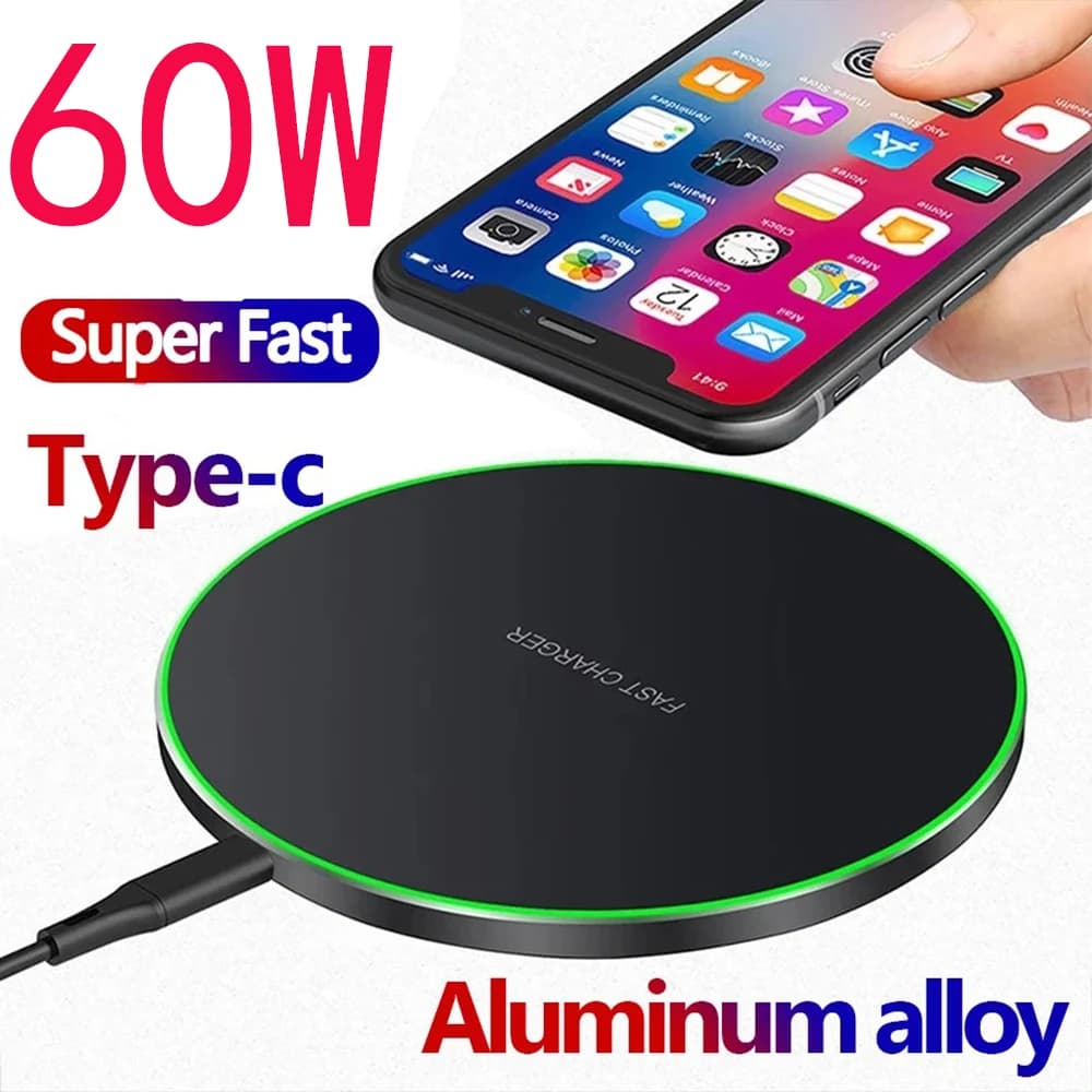 Caricabatterie wireless veloce da 60 W per Google Pixel 7 Pro Pixel 7 Google Pixel 7 iPhone 12 11 Pro X XS 8 Tappetino di ricarica wireless per telefono