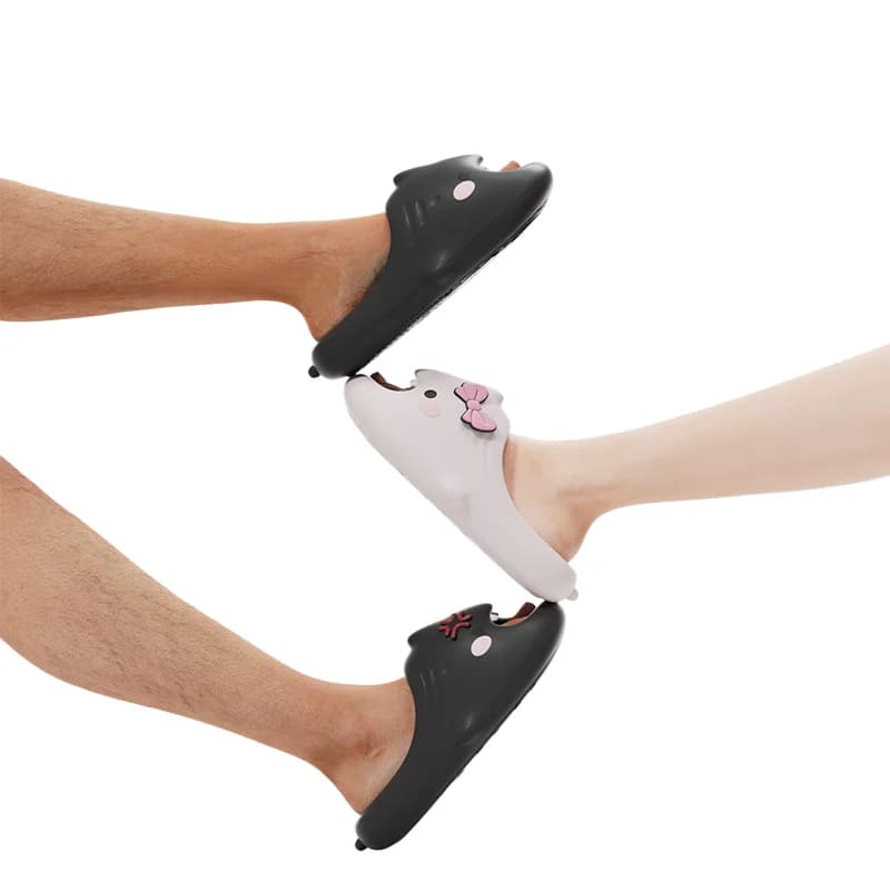 2026 Unisex Cartoon Little Devil Shark Slides Summer Couple Slippers Non Slip Indoor Home Sandals Cute Fashion Outdoor Footwear