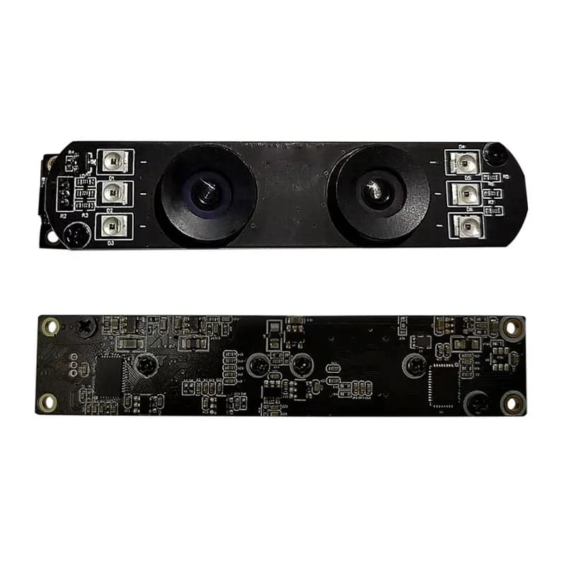 Modulo telecamera binoculare a infrarossi Modulo telecamera USB HD da 2 MP 1080P Doppia lente da 65 gradi per il riconoscimento facciale di rilevamento dal vivo
