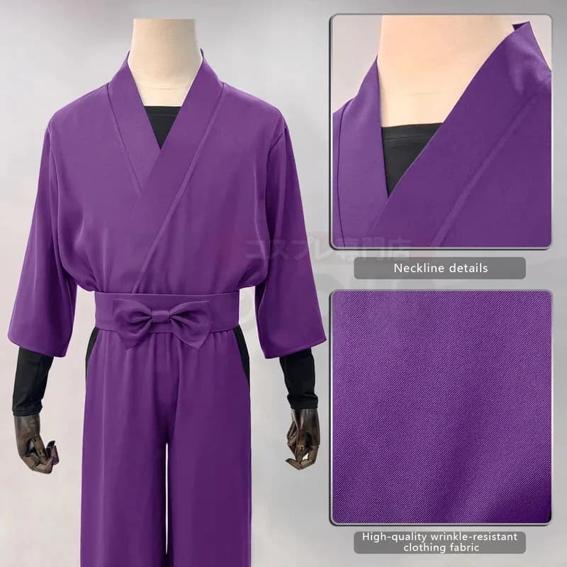 Nintama Rantaro Anime Ninja Costume Versione per adulti 5 colori Nero Viola Blu Verde chiaro Cos Convention Halloween6;d'3, h'7.b;