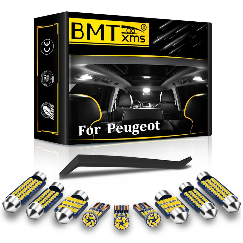 Car LED Interior Lights Canbus For Peugeot 207 307 407 106 107 108 206 308 508 206 2008 3008 4007 4008 5008 RCZ Auto Accessories