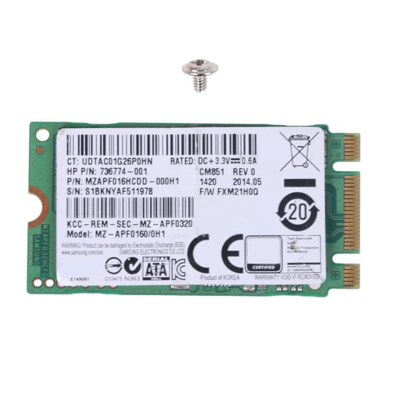 Disco rigido con disco rigido a memoria interna M.2 SSD 2242 da 16 GB per laptop e desktop