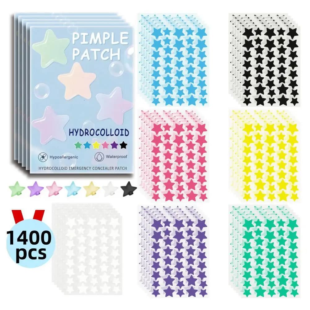 1400 pz Colorato Stella Brufolo Rimozione Adesivo Invisibile Traspirante Idrocolloide Acne Patch Anti-Acne Macchie Marche Correttore Trucco