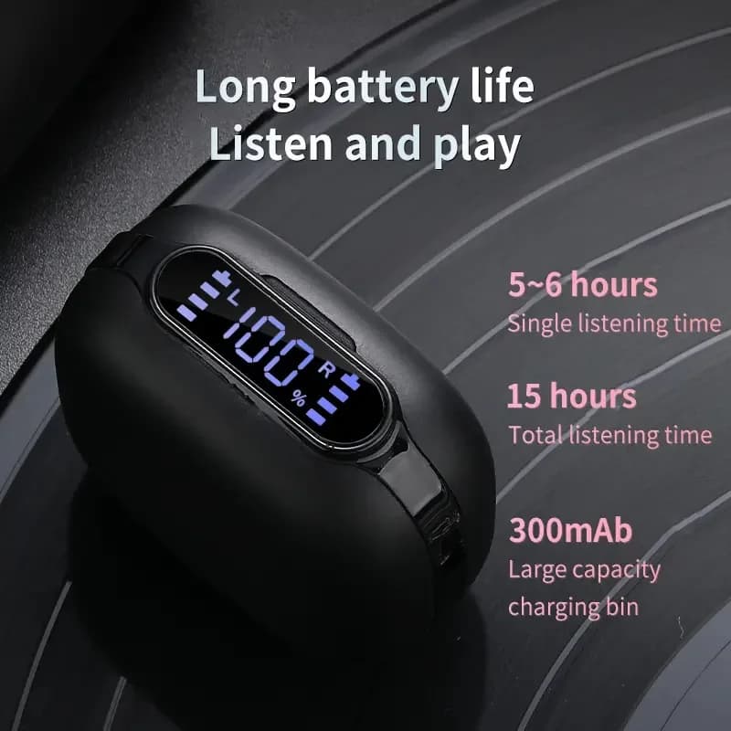 5 hour wireless earphones - Intra-curicular earphones with IPX7 noise cancellation waterproof for training, SecureFit earphones