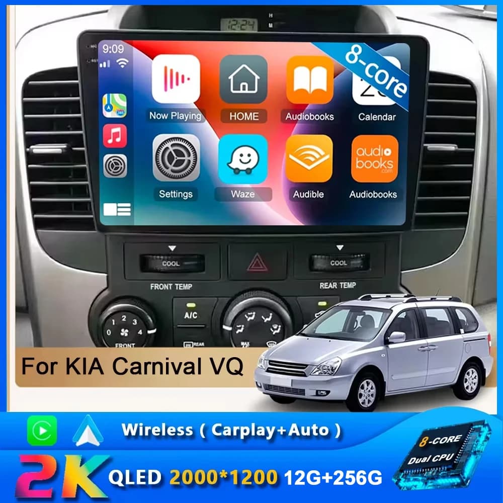 Autoradio Per KIA Carnival Android All-in-one VQ 2006 07 08 09 10 2014 Autoradio Lettore Multimediale di Navigazione GPS CarPlay Stereo