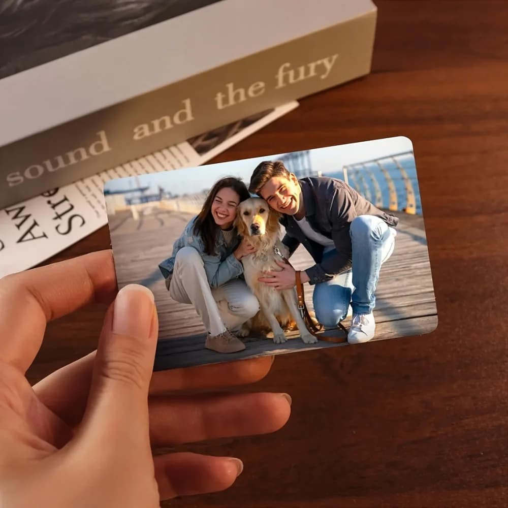 1pc/3pcs Double-Sided Custom Personalized PVC Photo Wallet Cards, the Perfect Gift Choice for Sweet Couples, Families,or Friends