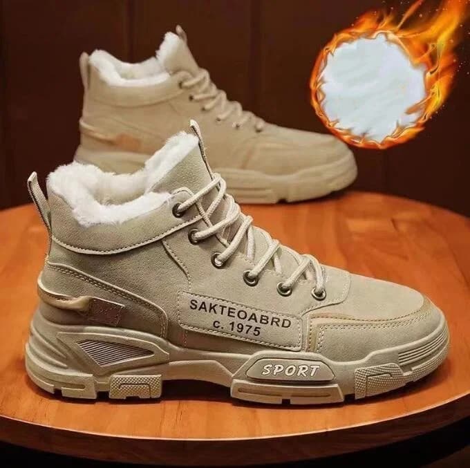 Men High Top Boots Platform Casual Shoes Non Slip Comfortable Hiking Boots for Men Outdoor Working Shoes Lace-up Ankle Boots