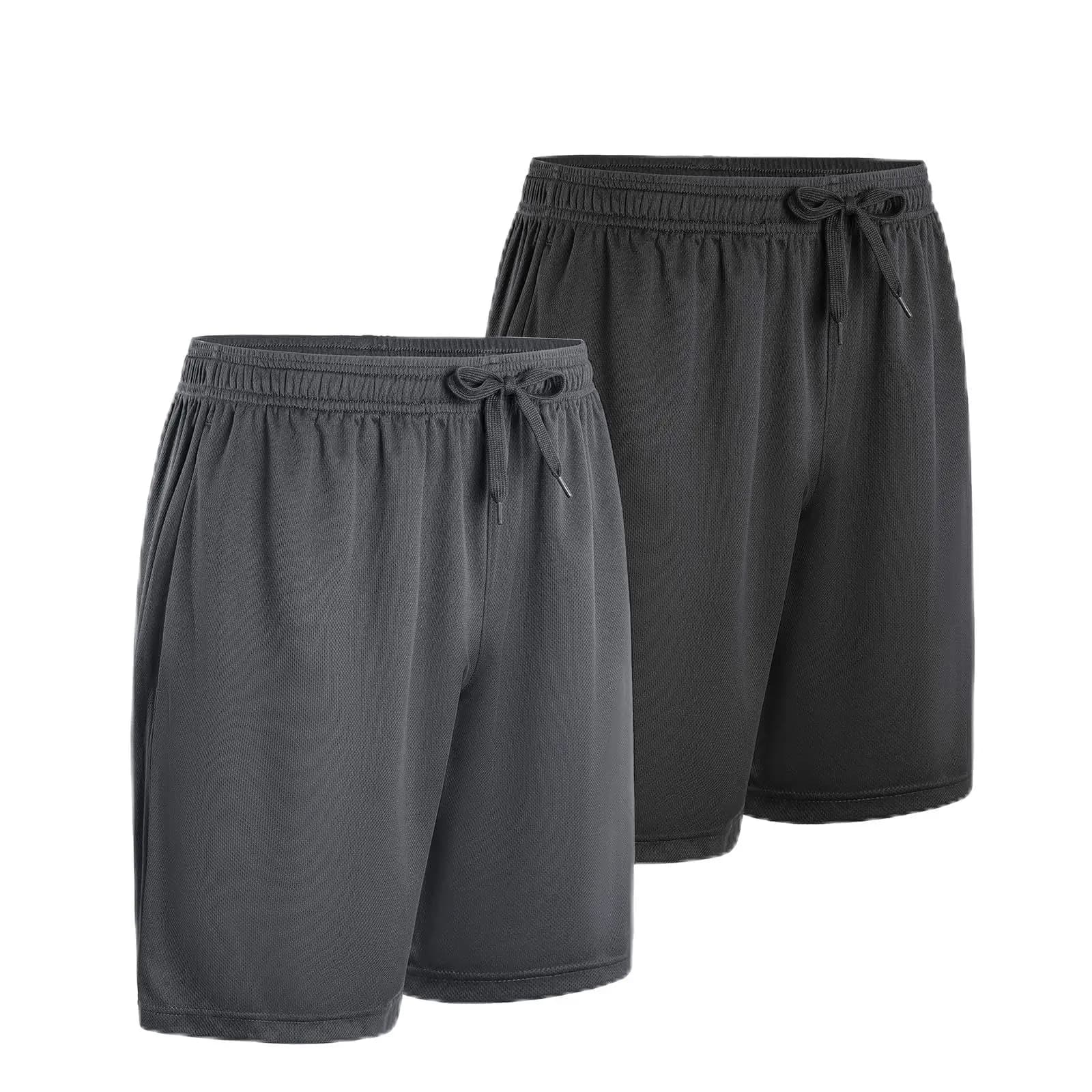 2Pcs Men's Athletic Shorts with Quick Drying Sweat Absorption Breathability and Casual Performance Shorts