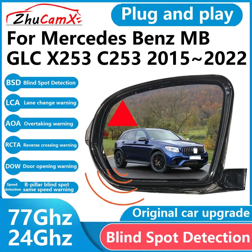 Per Mercedes Benz MB GLC X253 C253 2015 ~ 2022 BSD Sensore di rilevamento punto cieco Radar Sistema di allarme di guida Plug and Play