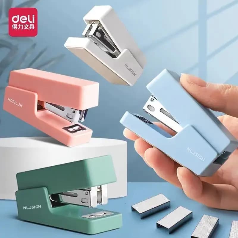 Mini cucitrice Set rilegatrice portatile per carta colorata Utilizzare 24/6 26/6 punti metallici Forniture per ufficio di cancelleria di moda