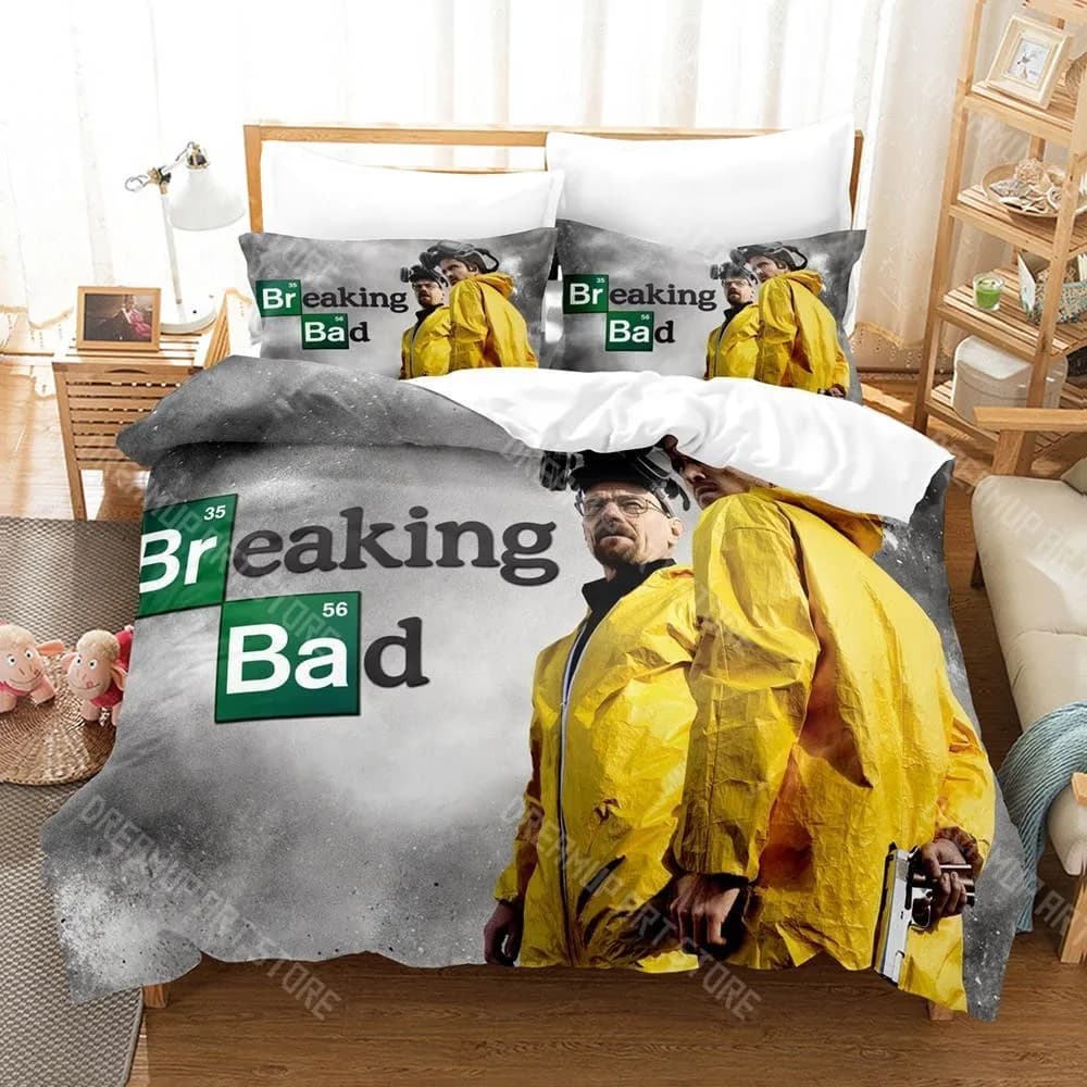 3D Printed Breaking Bad Bedding Set for Boys Girls Duvet Cover And Pillowcase Twin Queen King Full Single Double Sizes
