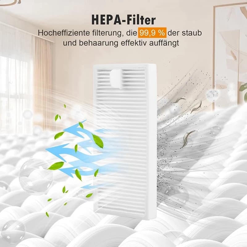 A03F Replacement Parts for Eureka for J12 Ultra Robot Vacuum, Main Side Brush Hepa Filter Mop Cloth Dust Bag, Vacuum Cleaner