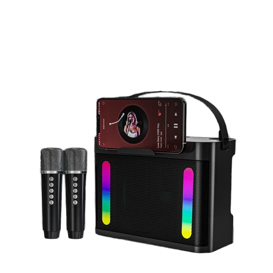 YS219 Altoparlante Bluetooth Wireless per TV e KTV con Microfono Wireless Integrato, Sistema Audio Tutto-in-Uno YS210