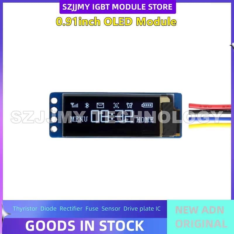 NEW 0,91 inch white OLED module expansion card I2C interface LCD screen compatible with Arduino/Raspberry Pi