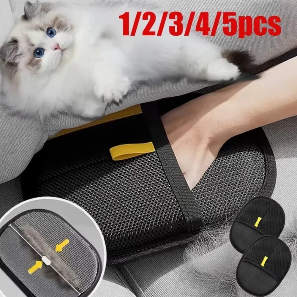 Static Removal Gloves For Pet Hair Grooming Reusable Washable Pet Hair Removal Gloves Double-Sided Durable Hair Removal Gloves