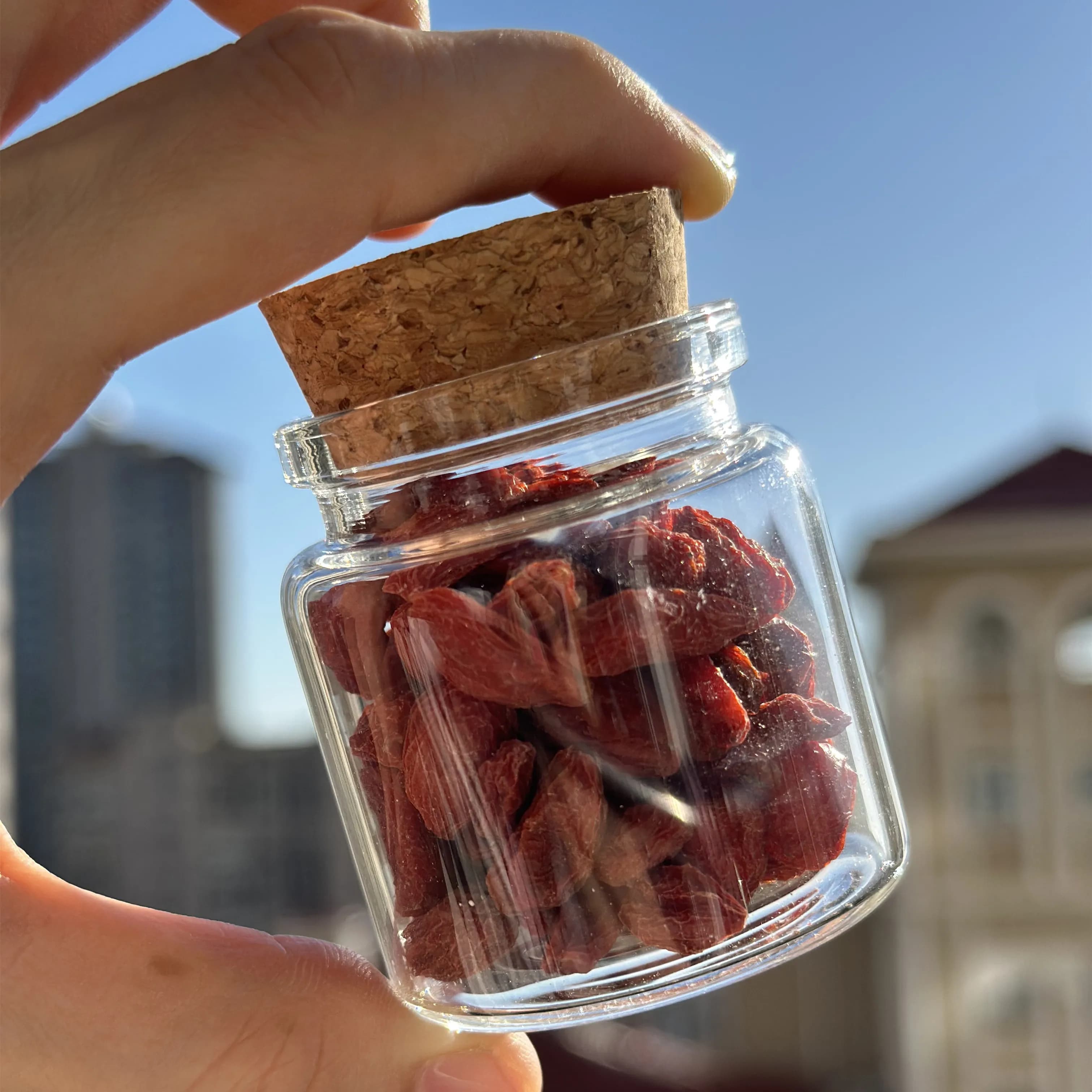 6/12/24 Bottiglie di vetro borosilicato da 50 ml (47x50 mm) - Barattoli resistenti al calore per la conservazione di spezie e semi da cucina, artigianato fai da te, caramelle