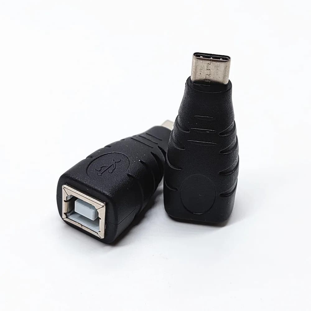 USB B Female to Type C Male Adapter, USB-C to USB B Type Connector