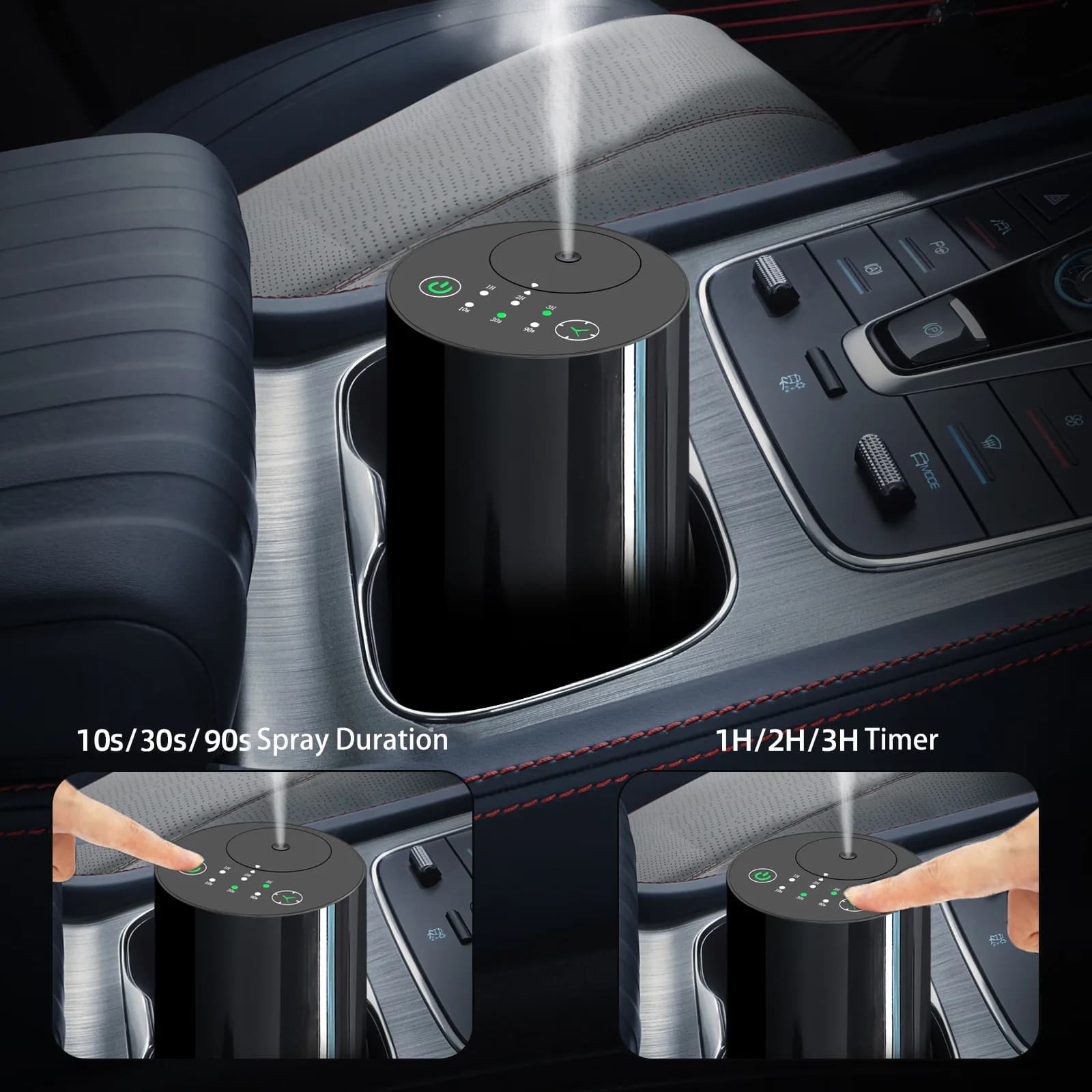 Diffusore di oli essenziali portatile senza fili Distributore di profumo elettrico Deodorante ricaricabile per auto da ufficio domestico