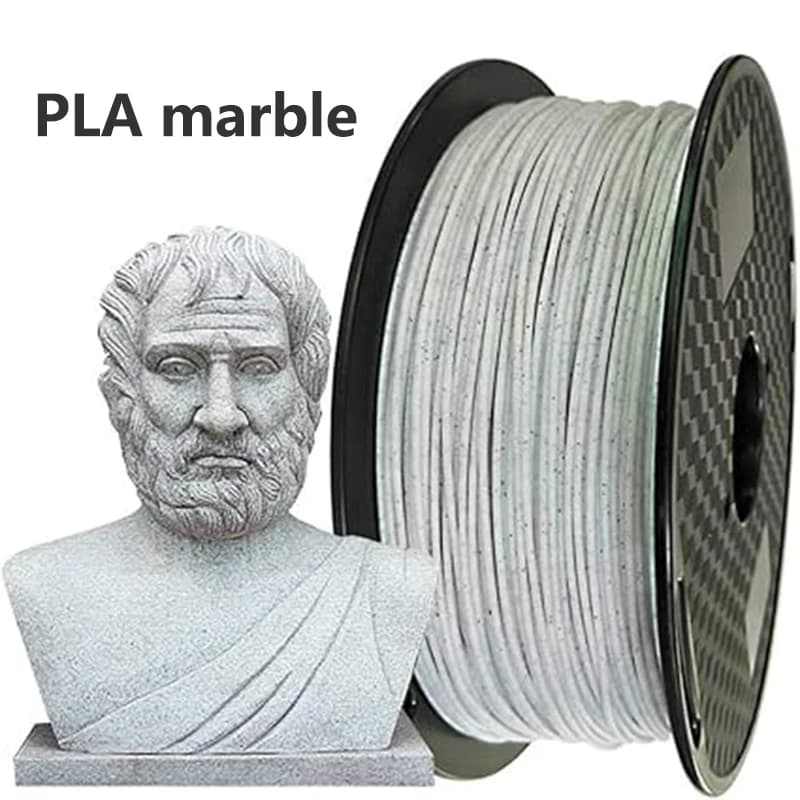 Filamento PLA Effetto Marmo per Stampante 3D 1.75mm, Materiale Simil-Pietra per Stampa 3D, 250g 500g 1Kg