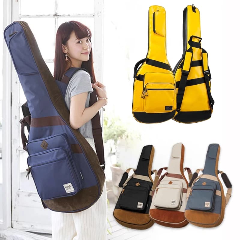 41inch Electric Guitar Bag Double Shoulder Thickened Backpack Portable Handheld Electric Guitar Bags Music Instrument Accessorie