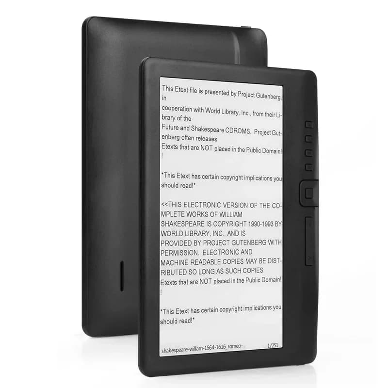 Lettore di E-book Portatile da 7 Pollici con Supporto Integrato per Scheda TF, Schermo a Colori, Lettura Digitale di Libri, Regalo per Studio