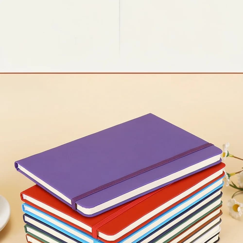 A5 Notebook Diary Planner Journal For Business Office School Supplies PU Leather Hardcover With Elastic Strap Closure