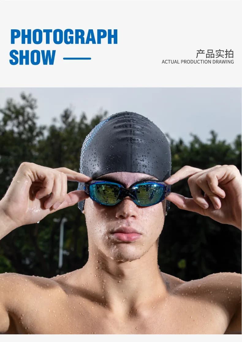 Occhialini da Nuoto Professionali in Silicone Impermeabili Antiappannamento per Adulti, Design da Gara per Uomini e Donne, Occhialini da Allenamento ad Alta Definizione