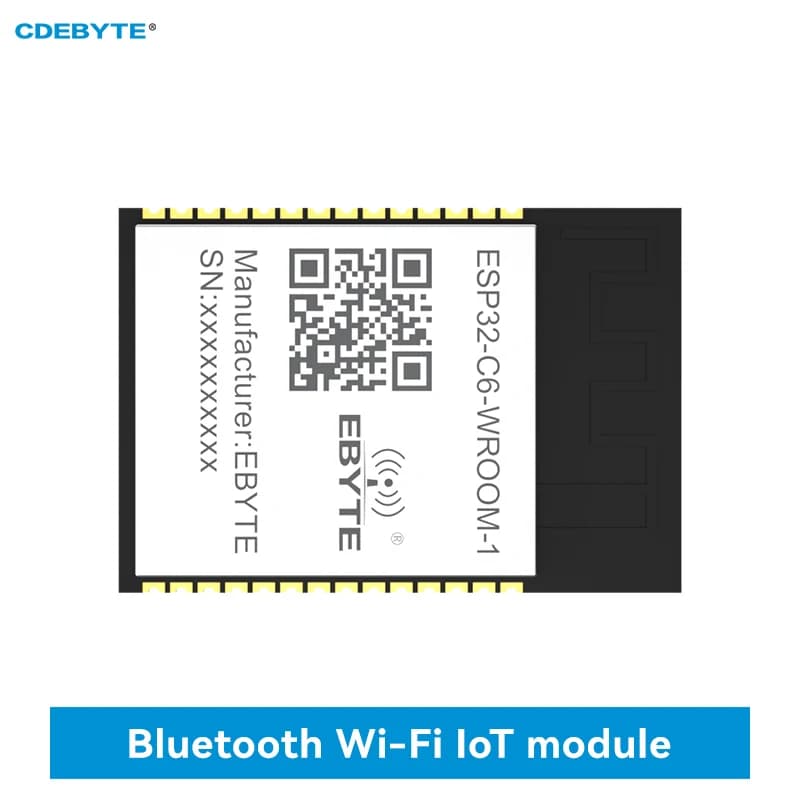 Modulo WiFi Bluetooth ESP32-C6 da 2,4 GHz CDEBYTE ESP32-C6-WROOM-1 FLASH 8MB BLE5.3 WiFi6 20dBm Antenna PCB Modulo SMD AT Comando