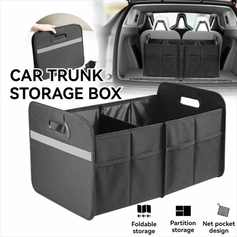 Organizzatore per bagagliaio per auto pieghevole Borsa portaoggetti per bagagliaio per auto in tessuto Oxford multifunzione Scatola portaoggetti per scarpe multiuso pieghevole per auto