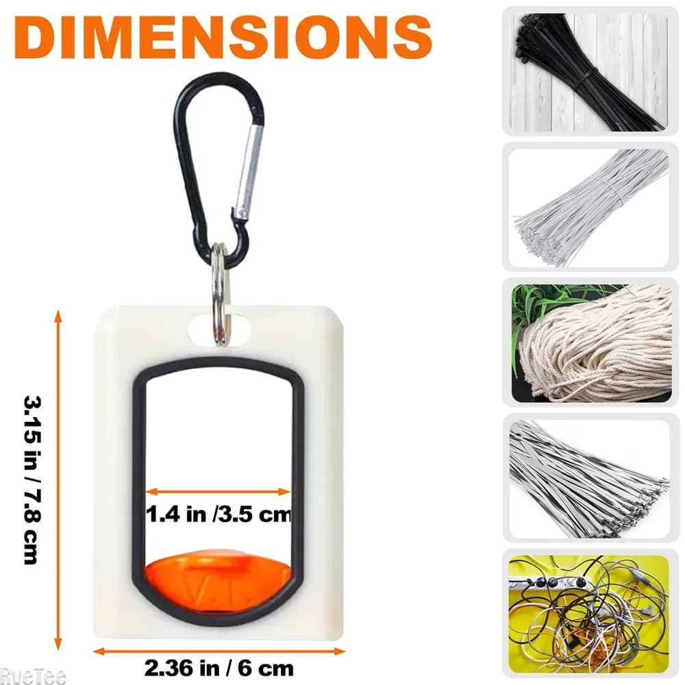 Durevole organizzatore di fascette quadrate Porta fascette per cavi di stoccaggio fluorescente portatile Strumento di archiviazione stabile per fascette per cavi