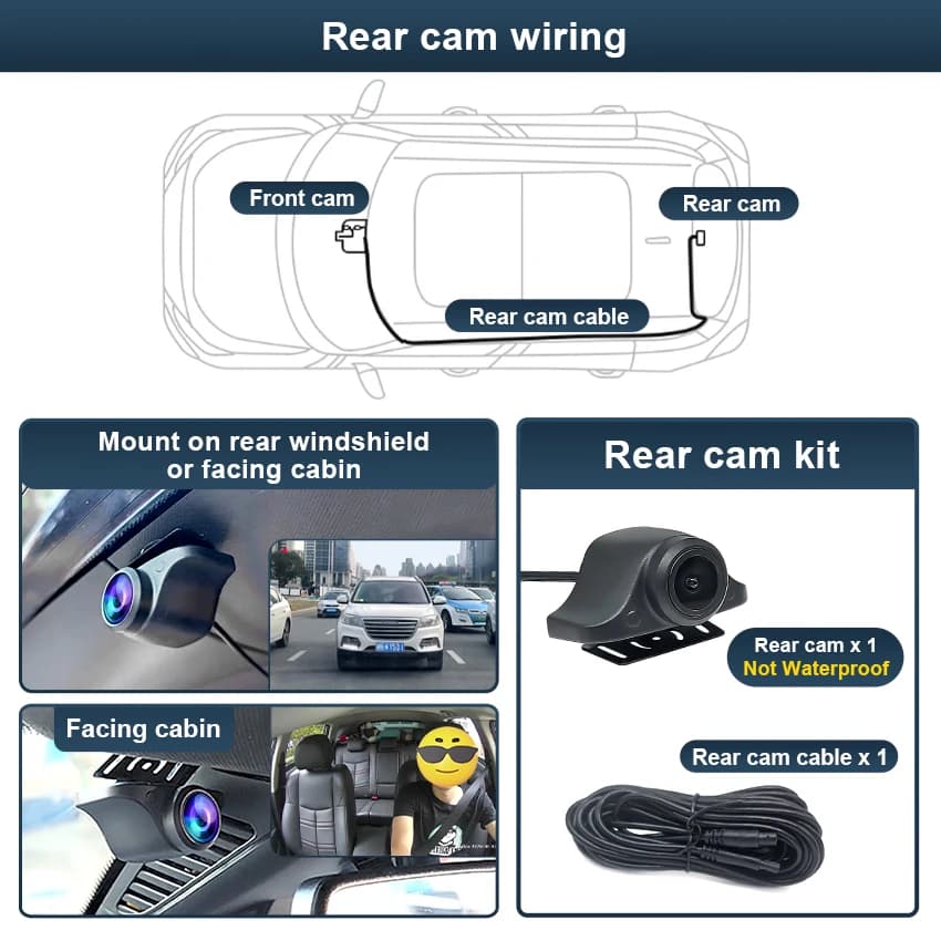 For V60 T6 S60 T5 XC70 2012-2018For Volvo V60 hybrid For V60 Cross Country Car DVR Dash Cam Camera App Control Rain Sensor Wire