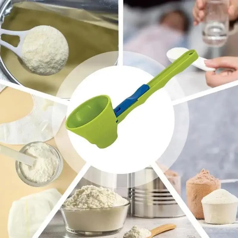 Leak-proof Protein Powder Scoop Sliding Funnel Design For Milk Nutritional Supplements Multi-scenario Kitchen Measuring Tool