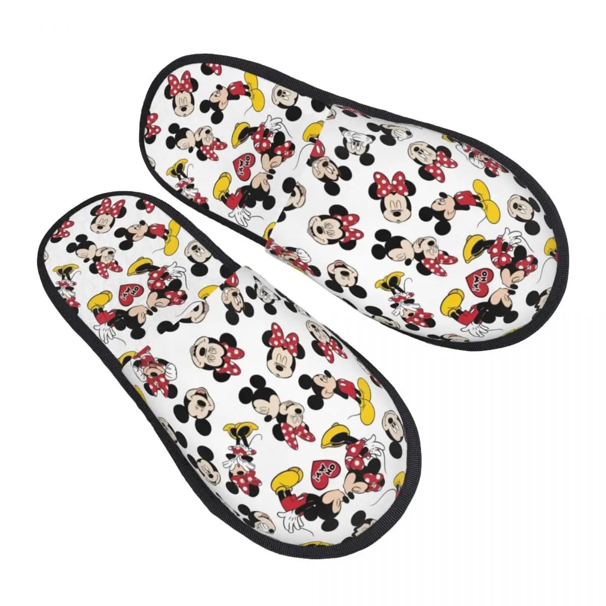 Women's Slippers with memory foam, Mickey Mouse model, inspired by the American pet, comfortable for home and bedroom