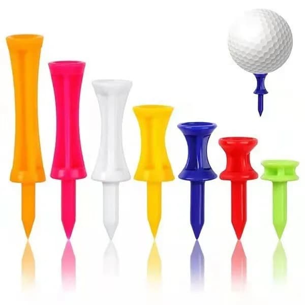 6 Pezzi Tee da Golf Professionali 30mm-70mm Castle Orange, Accessorio per Golfisti, Tee da Golf in Plastica Perfetti per il Teeing della Palla