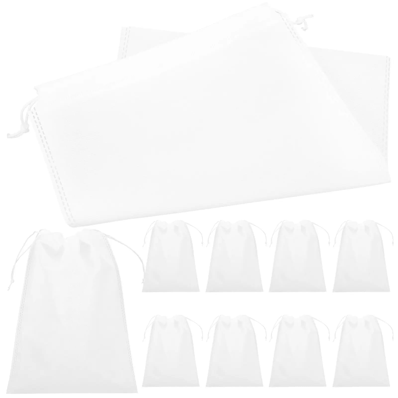 10 Sacchetti Antipolvere per Scarpe in Tessuto Non Tessuto, Organizer per Scarpe con Coulisse, Custodia da Viaggio Leggera Pieghevole Portatile