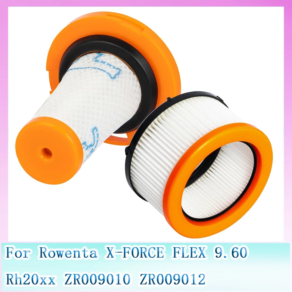 Compatible with Rowenta X-FORCE FLEX 9.60 Rh20xx ZR009010 ZR009012 vacuum filter spare parts and efficient cleaning accessories