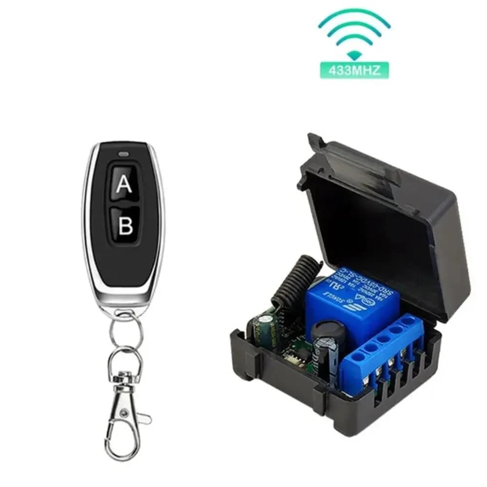 DC 12V 10A Sicuro Interruttore di Controllo Remoto Universale 433Mhz Modulo Relè Wireless Ricevitore per Luce Motore Cancello Porta Controller FAI DA TE
